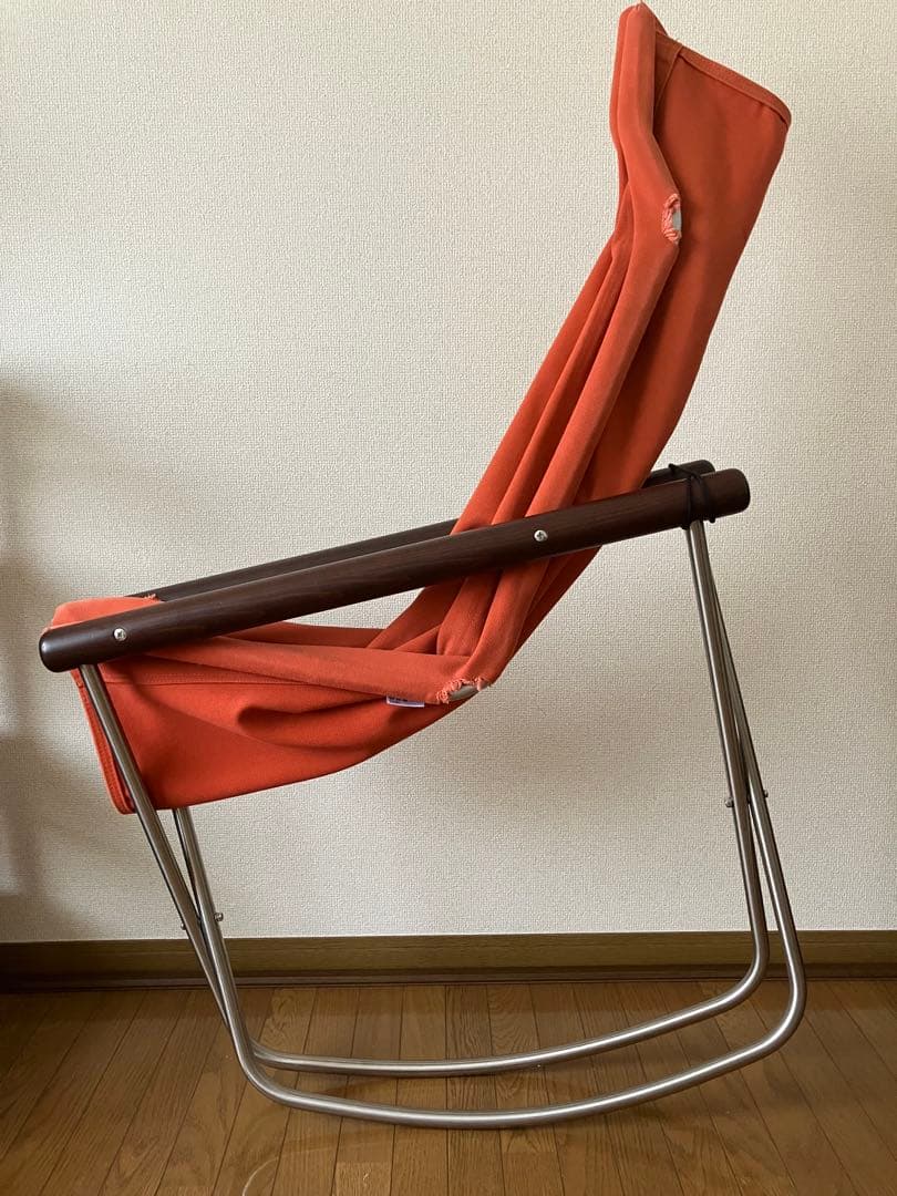 ニーチェアエックス（Nychair X）　ロッキング　レンガ×ダークブブラウン