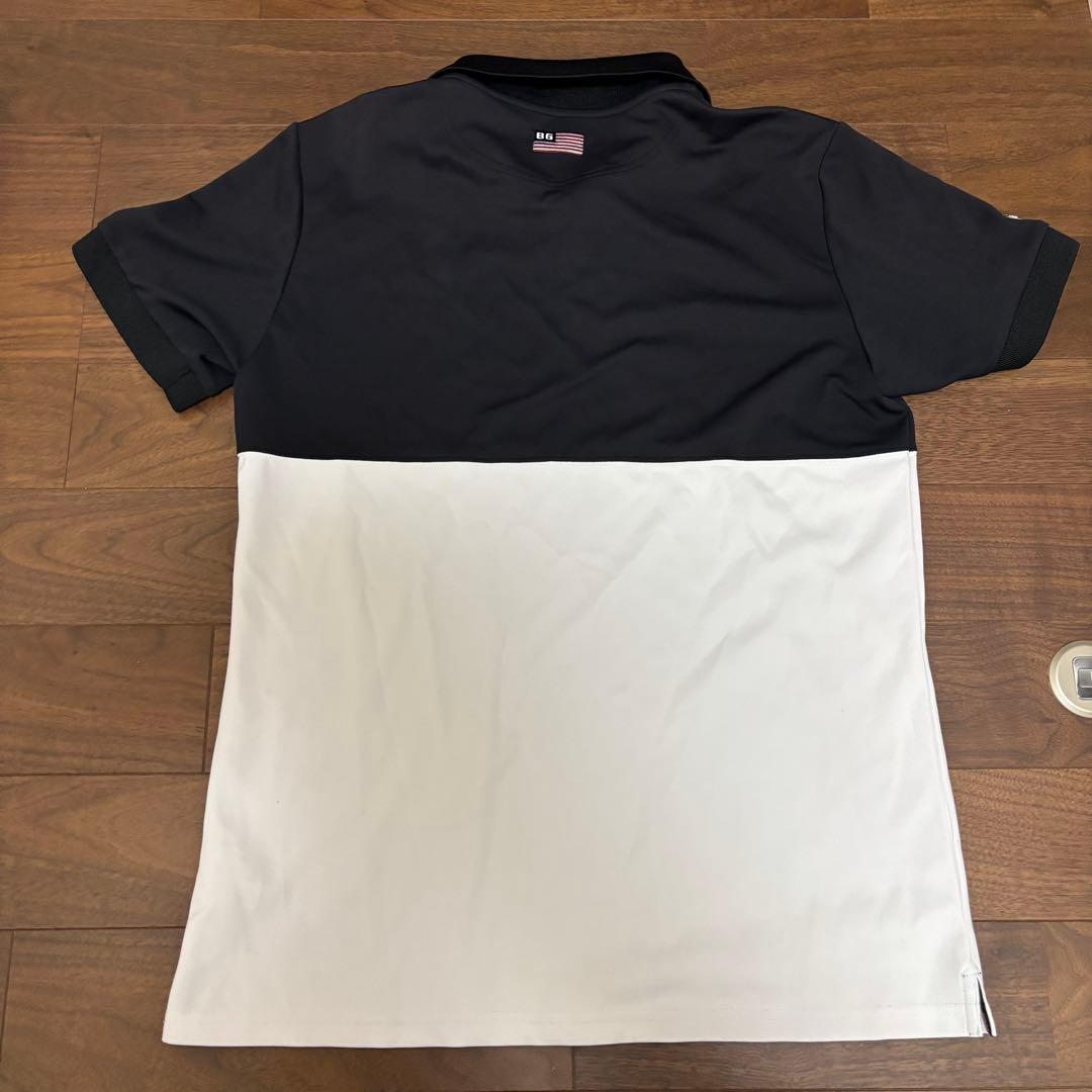 BRIEFING バイカラーポロシャツ ブラック×ホワイト　 Lサイズ