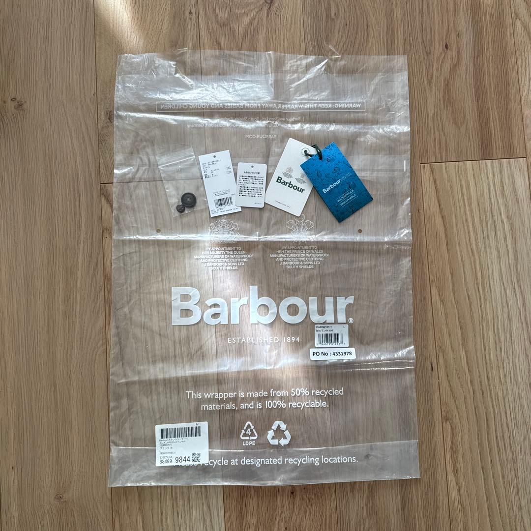 Barbour メンズLORDENステンＷＰ ステンカラーコート　L ブラック