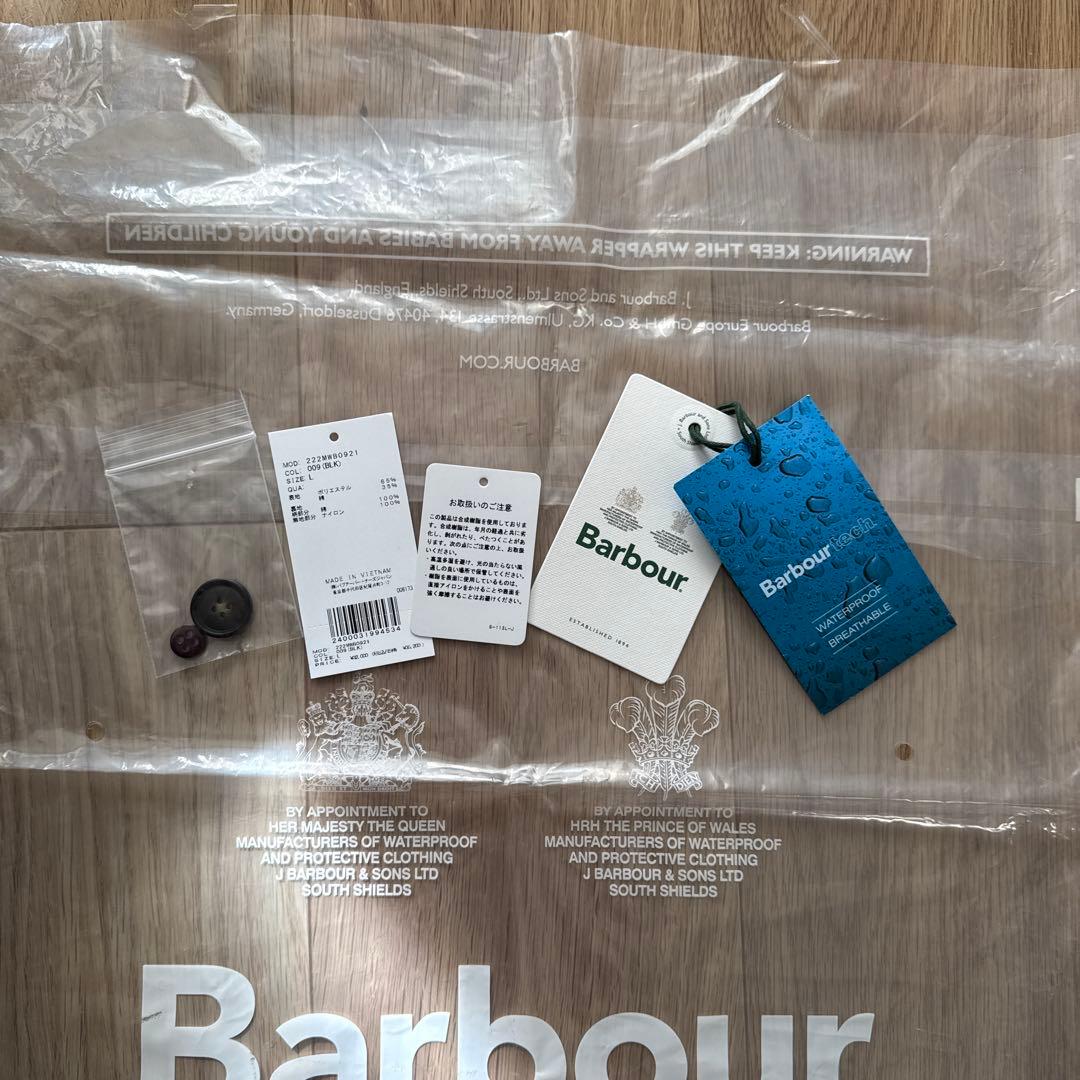 Barbour メンズLORDENステンＷＰ ステンカラーコート　L ブラック