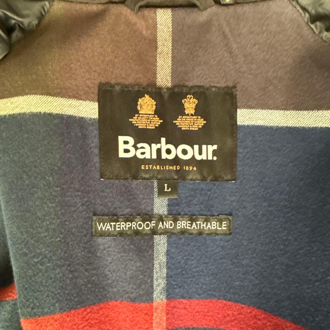 Barbour メンズLORDENステンＷＰ ステンカラーコート　L ブラック