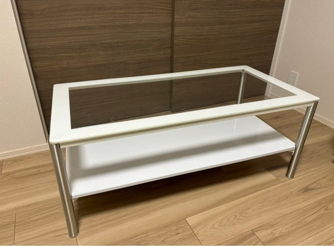 【値引き交渉可】送料込み美品　ローテーブル ホワイト　テーブル