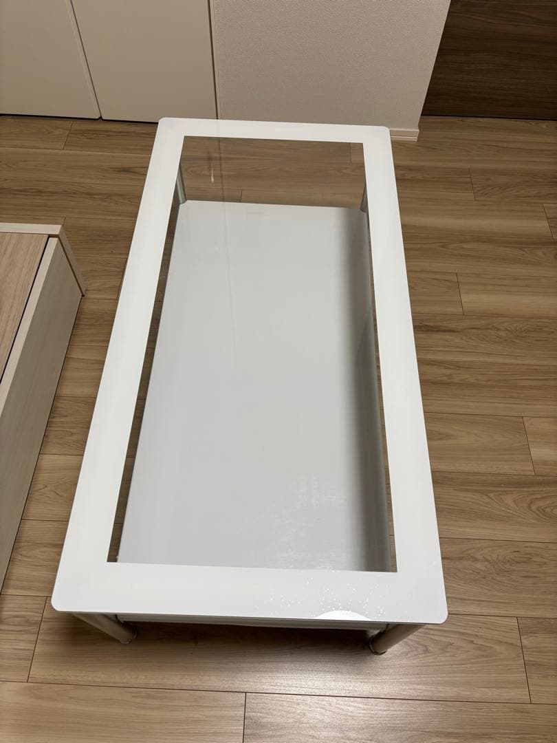 【値引き交渉可】送料込み美品　ローテーブル ホワイト　テーブル