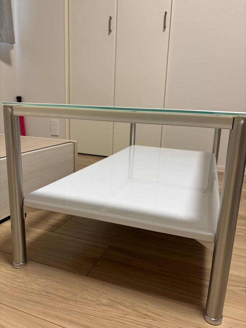 【値引き交渉可】送料込み美品　ローテーブル ホワイト　テーブル