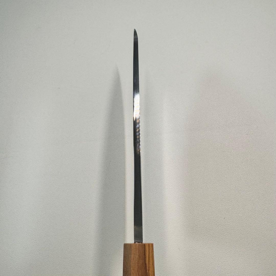 180mm出刃包丁 鏡面　天然木八角柄 全鋼 和包丁