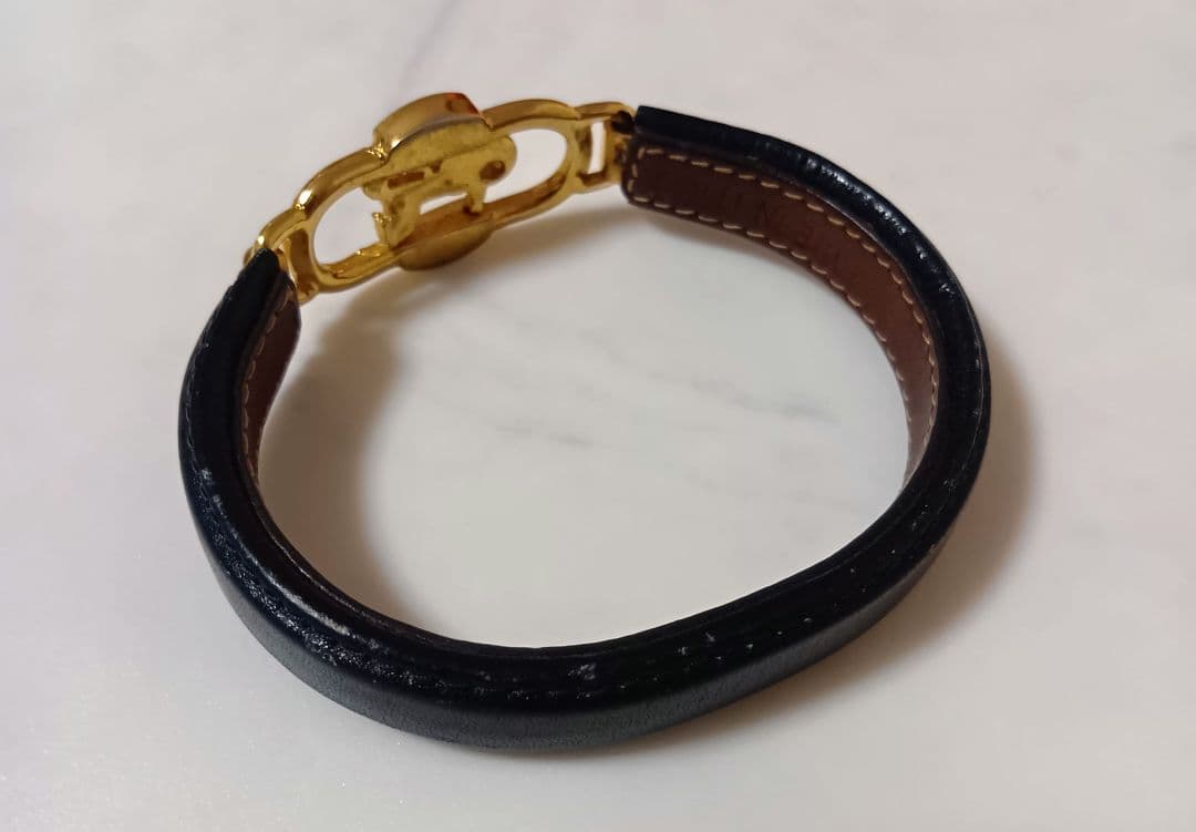 CELINE セリーヌ ヴィンテージバングル 馬車　レザー