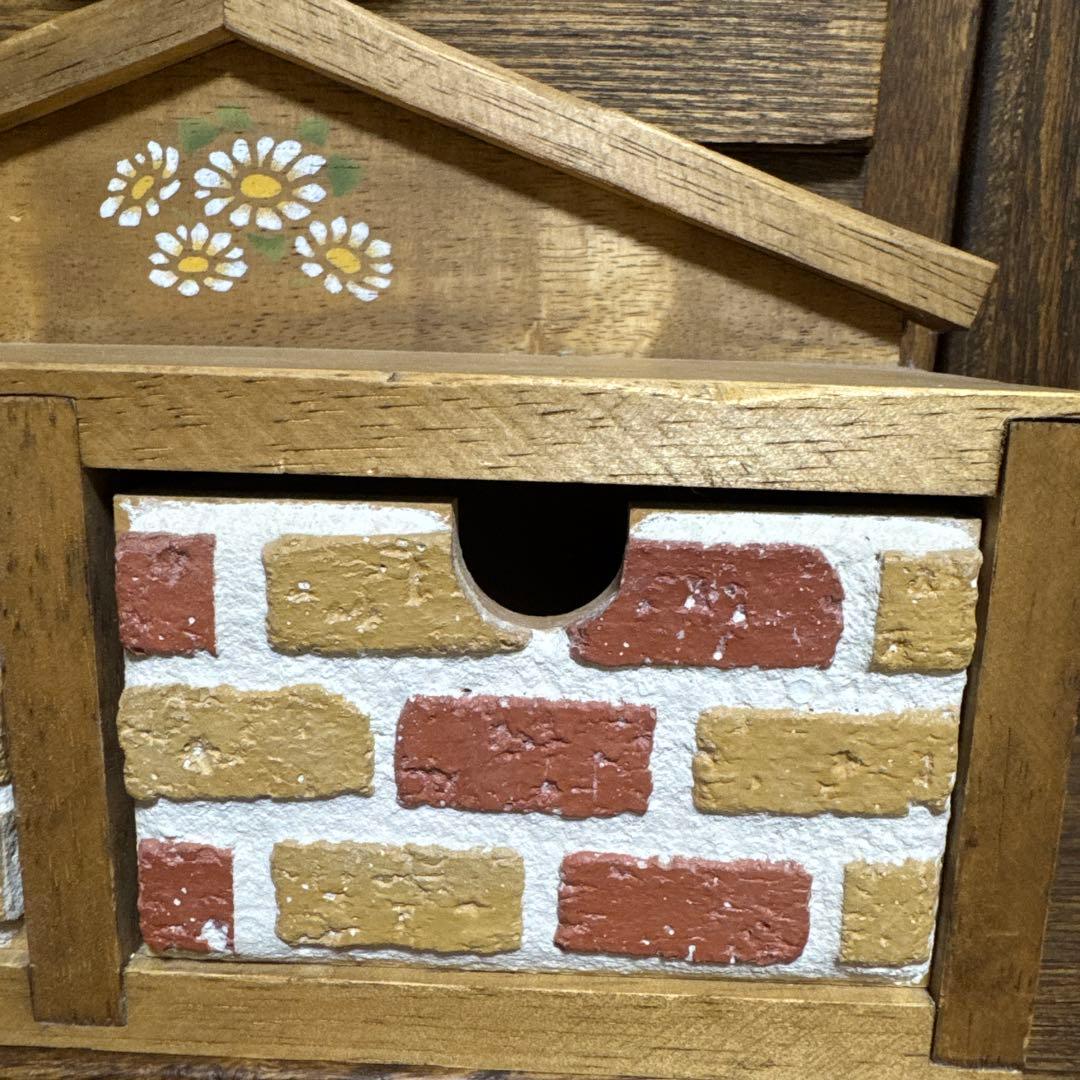 Many 家の形 小物入れ レンガ 雑貨 ナチュラル小物入