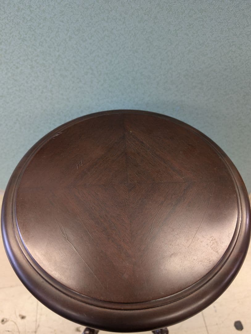 花台 ツイストレッグ 猫脚 飾り台 サイドテーブル 英国式 マホガニー レトロ