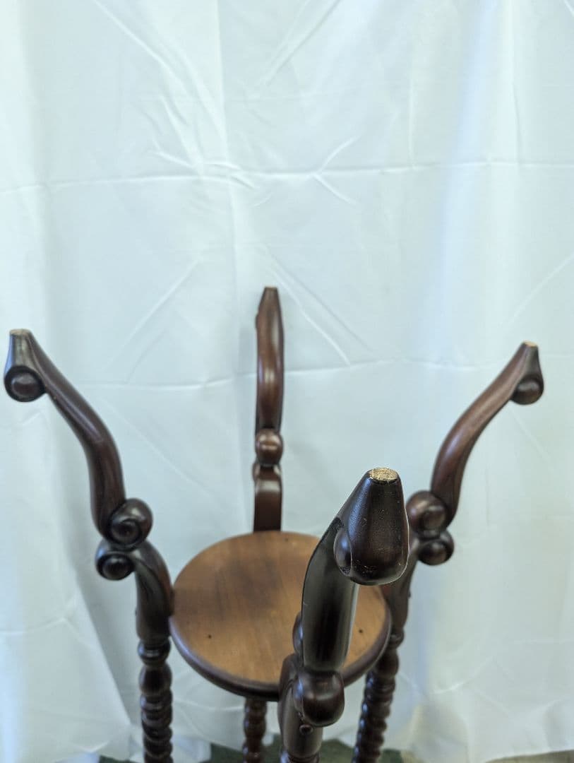 花台 ツイストレッグ 猫脚 飾り台 サイドテーブル 英国式 マホガニー レトロ