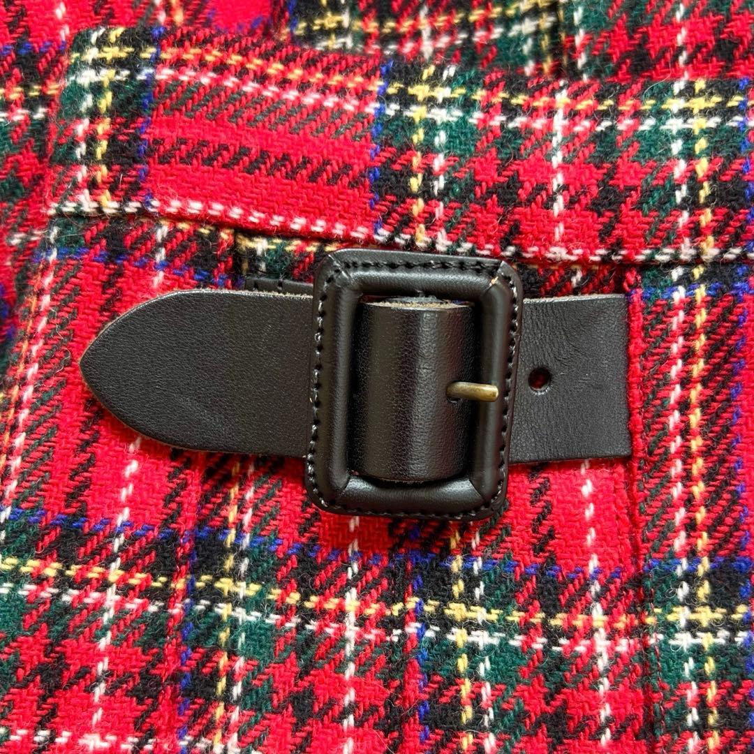 BEAMSBOY ビームスボーイ　日本製　ウール　プリーツチェック巻きスカート