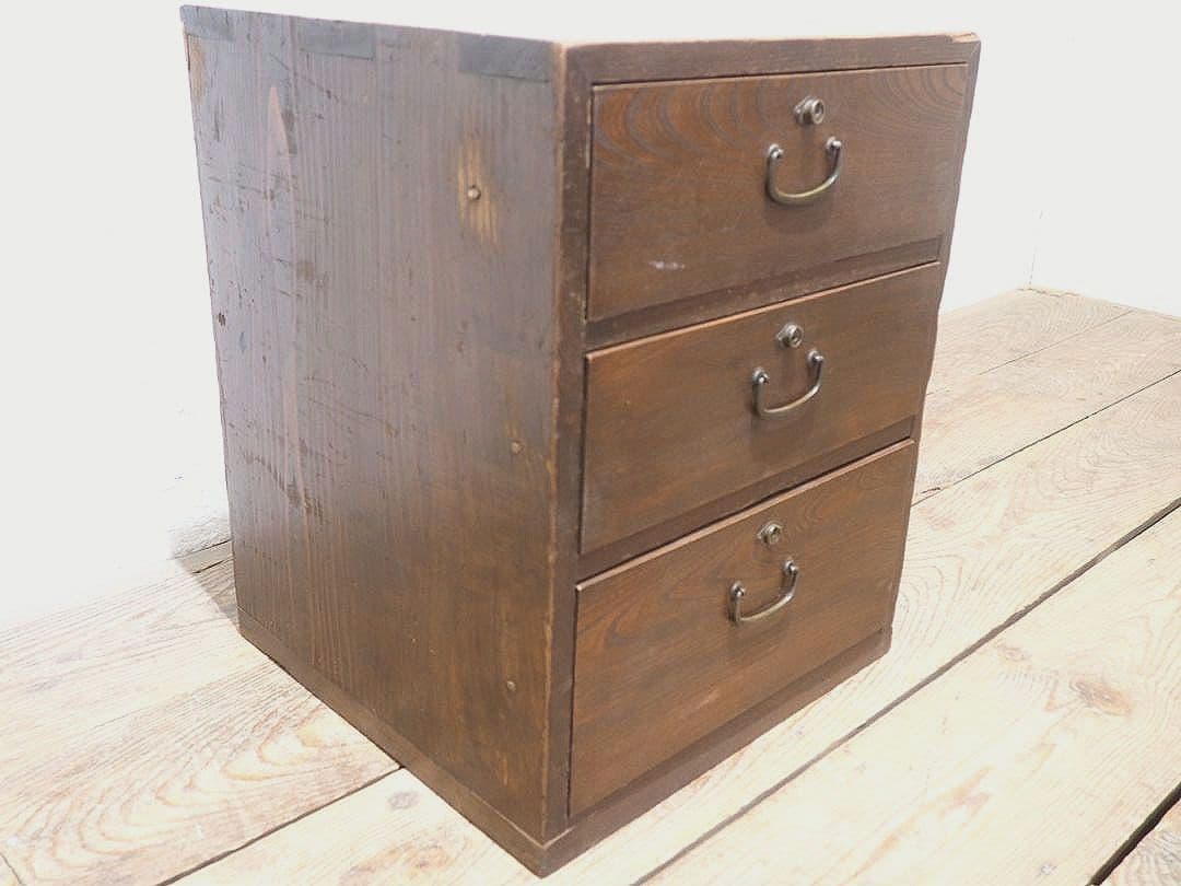 1359 レトロな小引き出し　収納棚　ケース　古家具　古道具　アンティーク　台