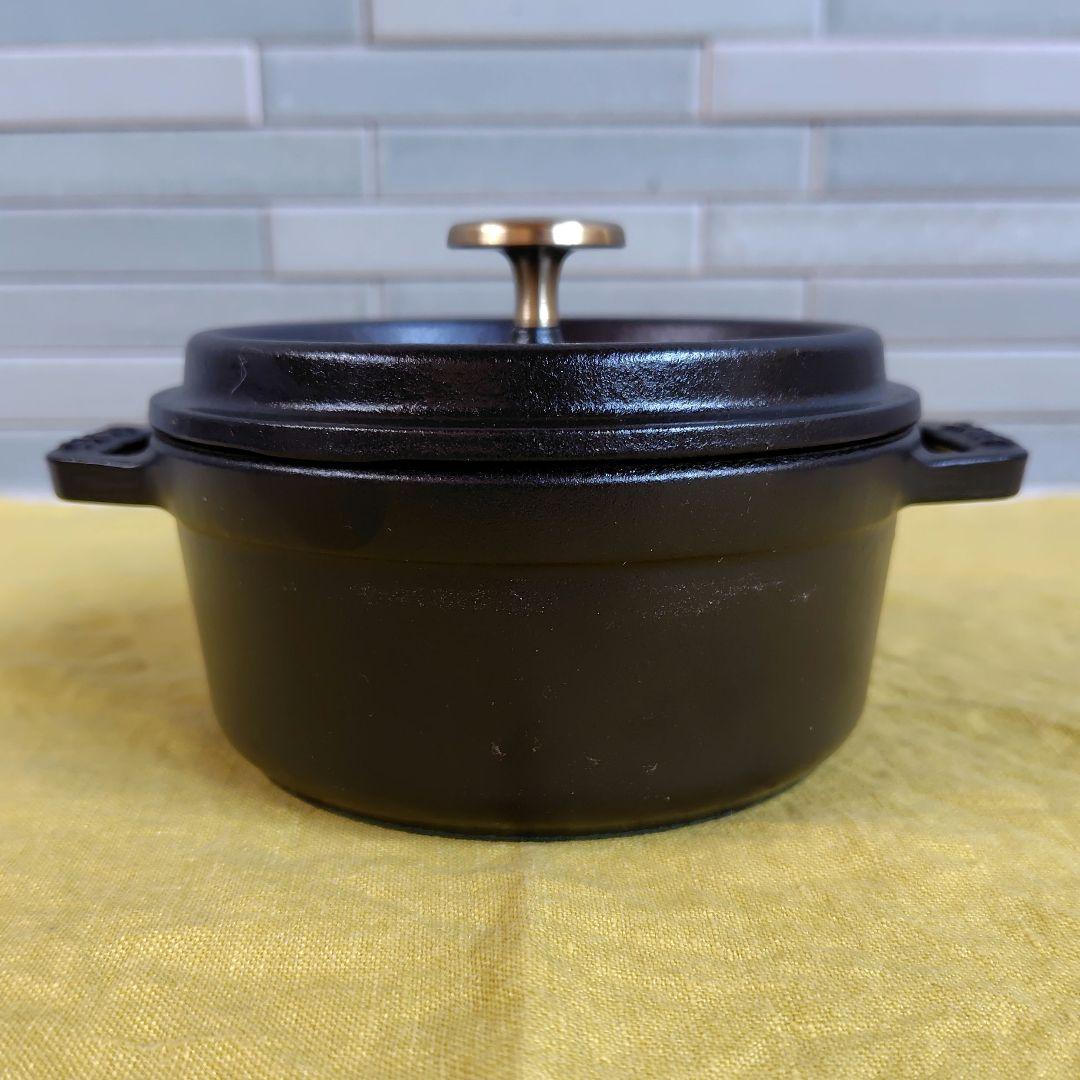 ストウブ STAUB ピコ ココット ラウンド 12cm ブラック 2個セット
