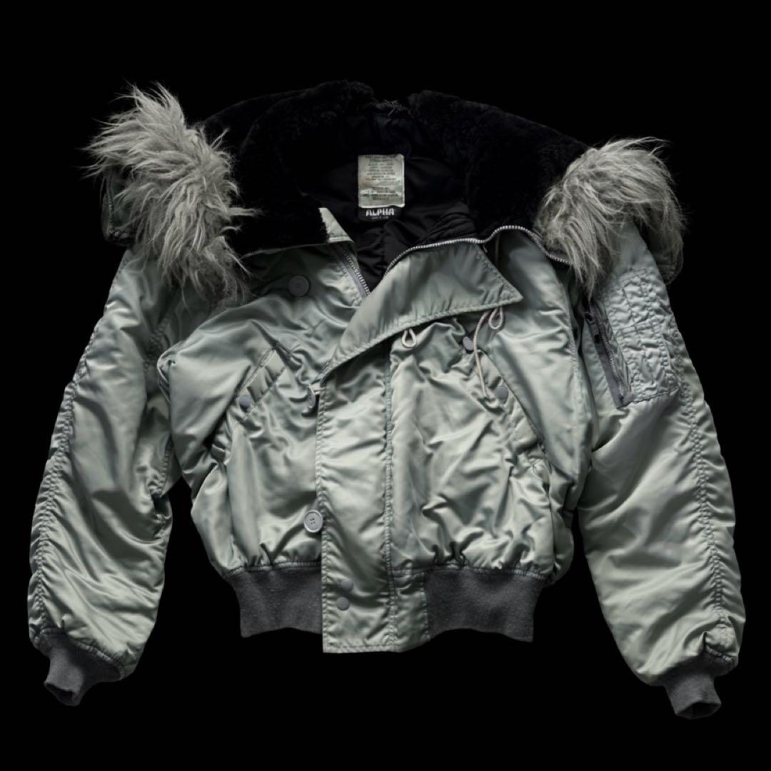 ✨旧タグ　80年代✨　Alpha n-2b シルバー USA製　平成　y2k