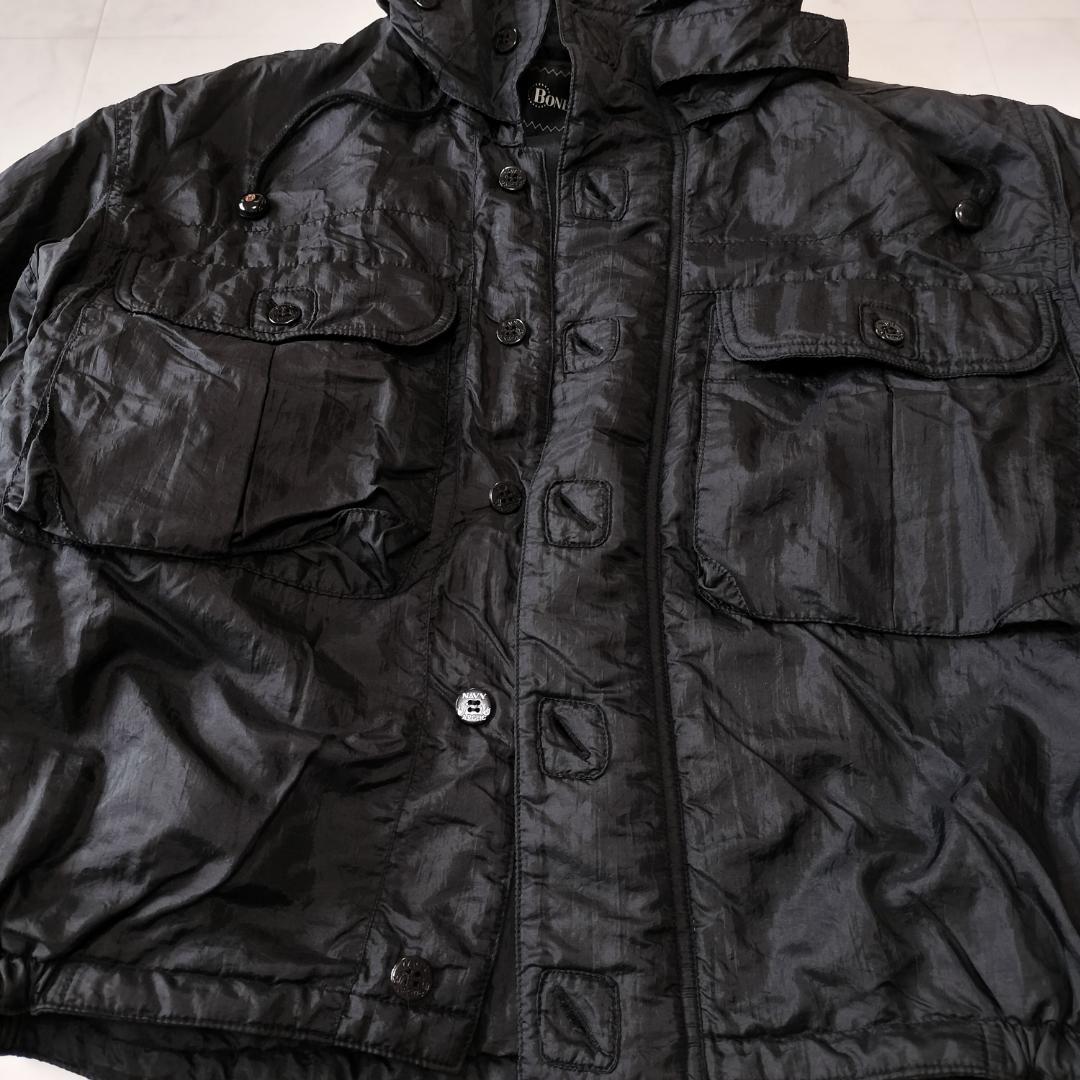 希少 80s BONEVILLE ナイロンジャケット 46 S~M ブラック 黒