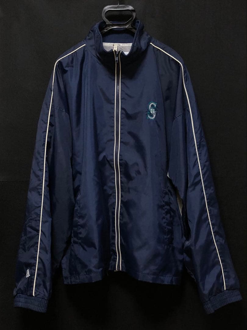 MLB シアトルマリナーズ　マジェスティック　ナイロンジャケット　スタジャン