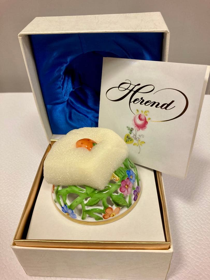 【未使用】ヘレンド　透かしボンボン入れ　スモール