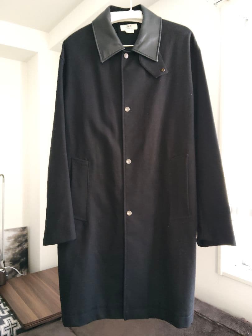 ZARAレザートレンチステンカラーチェスターコートLIMITED EDITION