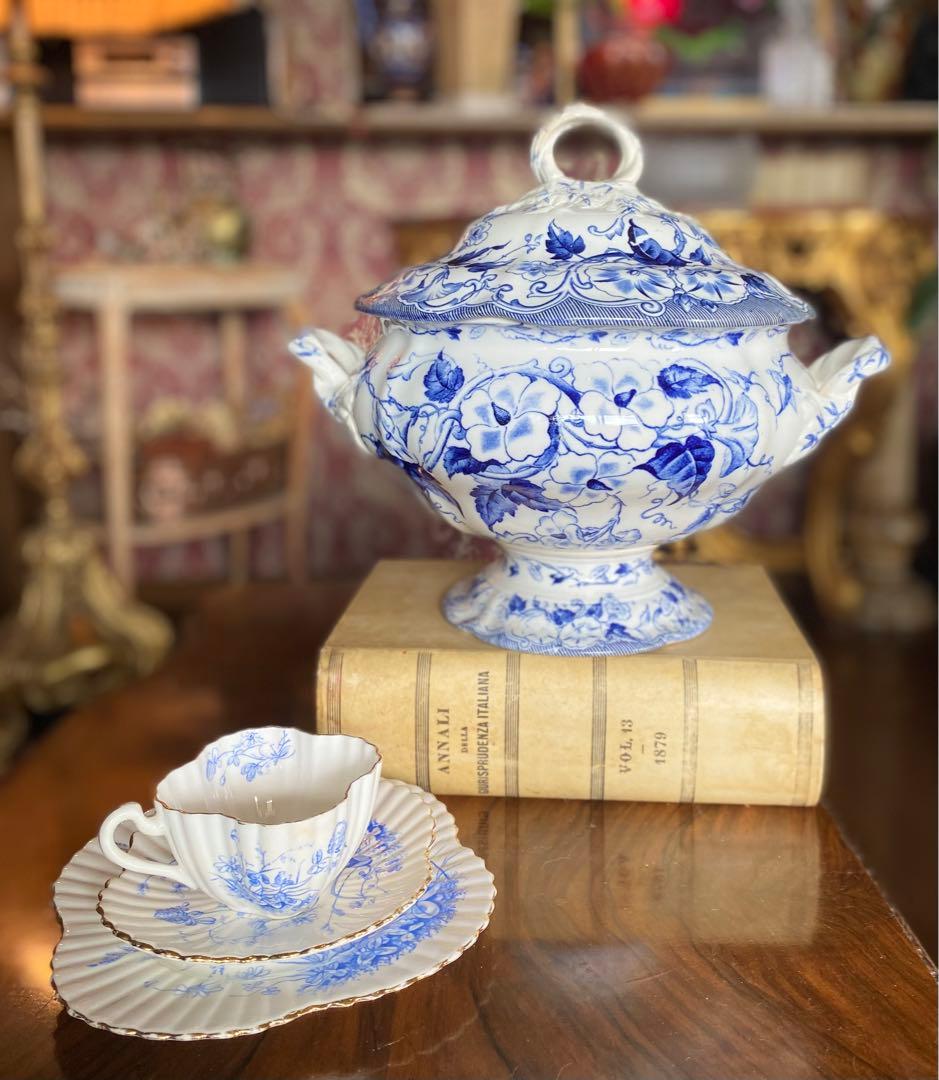 フランス アンティーク クレイユモントロー 窯 スーピエール19世紀　大きめ