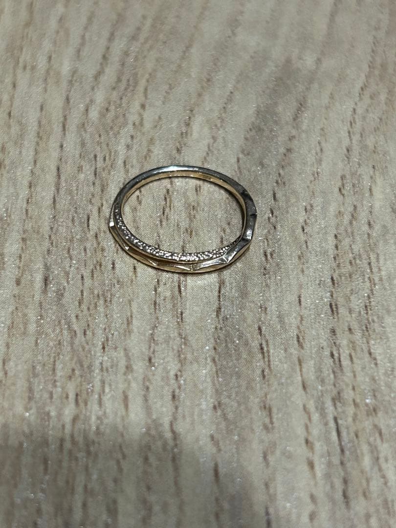 agate K10ゴールド ツイスト ピンキーリング