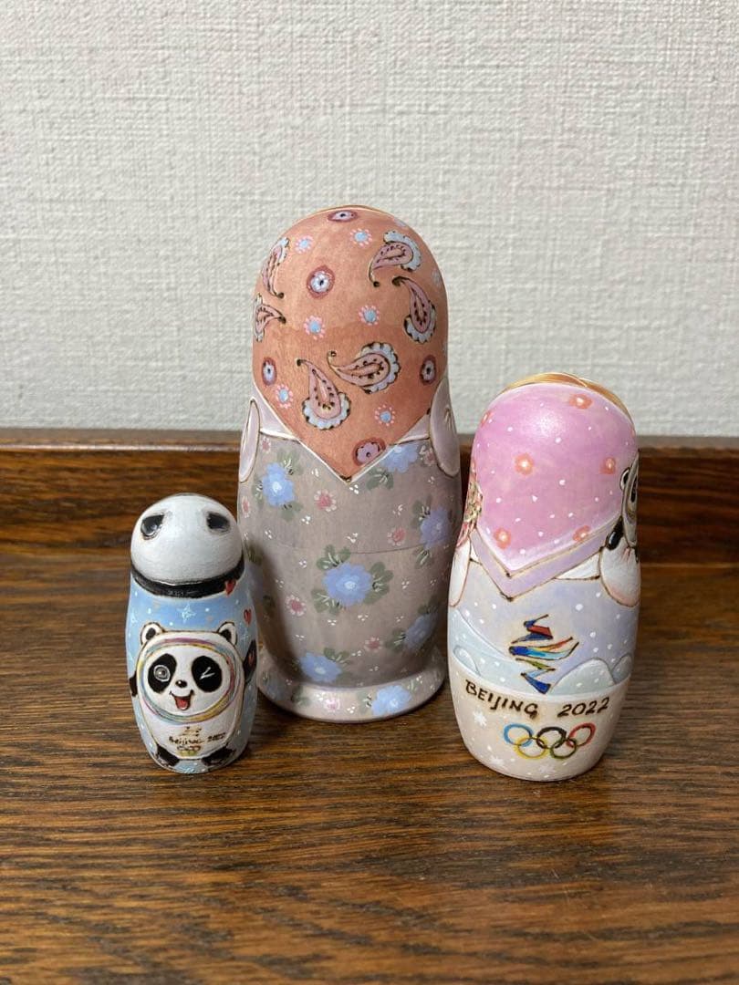 【みぃ】北京オリンピック羽生結弦マトリョーカ&青のサンタ起き上がりこぼし♪