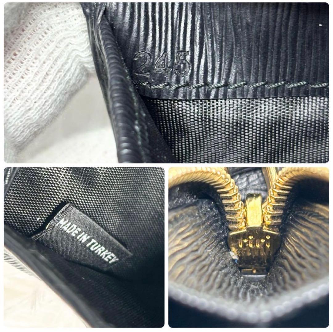 marine♡　三つ折り財布 ヴィッテロムーブ バイカラー 金ロゴ 赤 黒