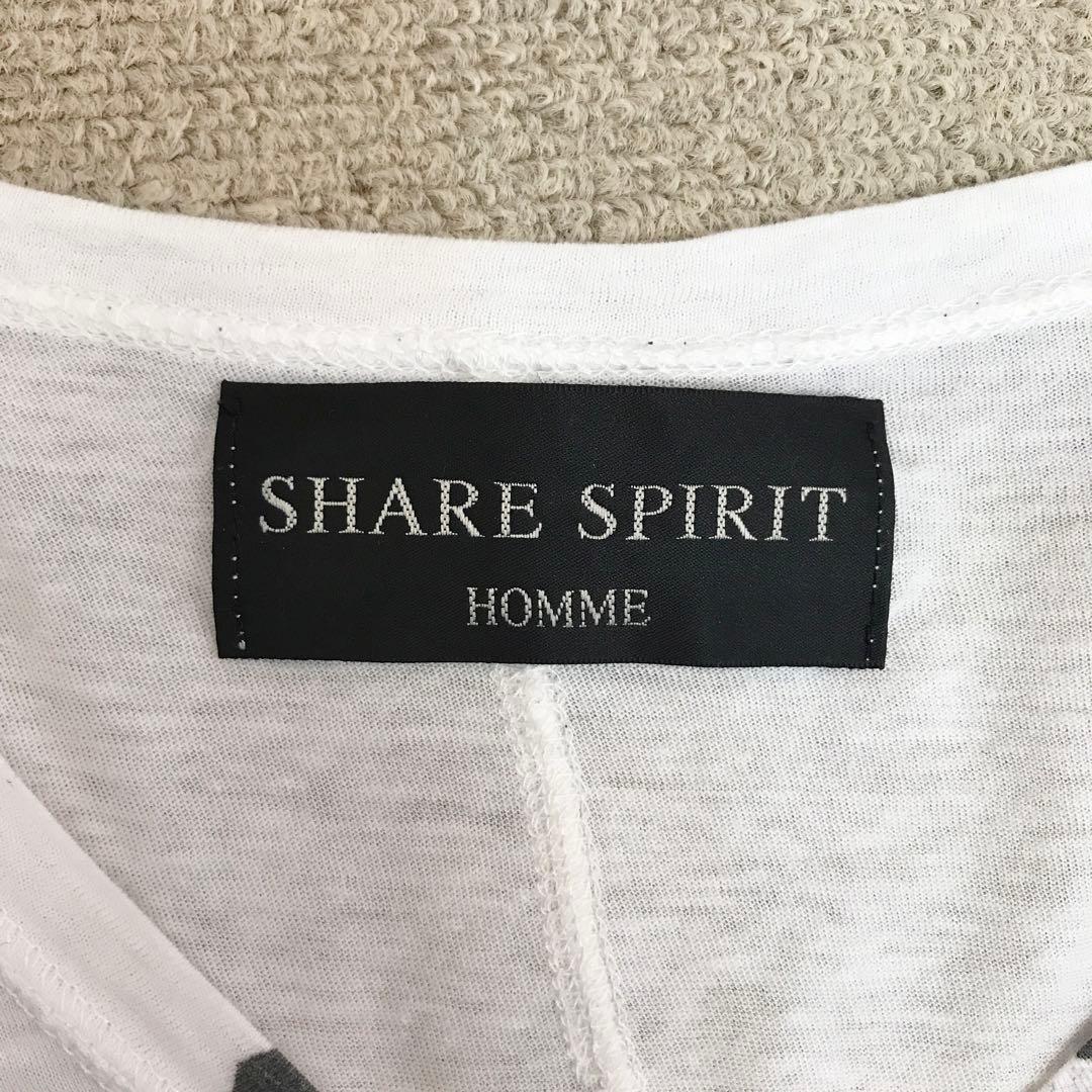 SHARE SPIRIT スカルプリント Tシャツ 半袖 カットソー S3357