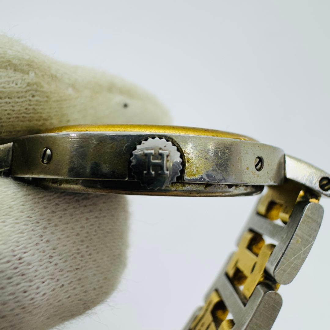 ✨HERMES✨エルメス✨クリッパー✨デイト✨コンビ✨Hベルト✨クォーツ✨腕時計