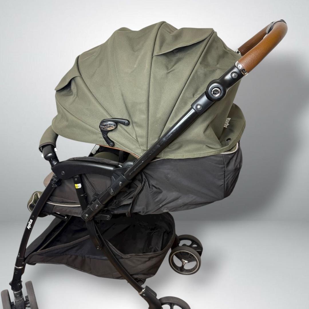 Aprica ラクーナビッテクッション ベビーカー カーキ 2022年 レザー