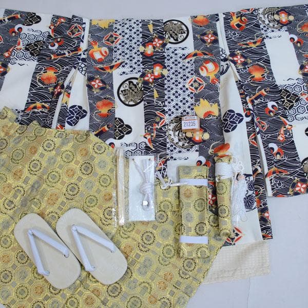 七五三 五歳 男児 羽織袴着物セット 108～115cm限定 NO21235