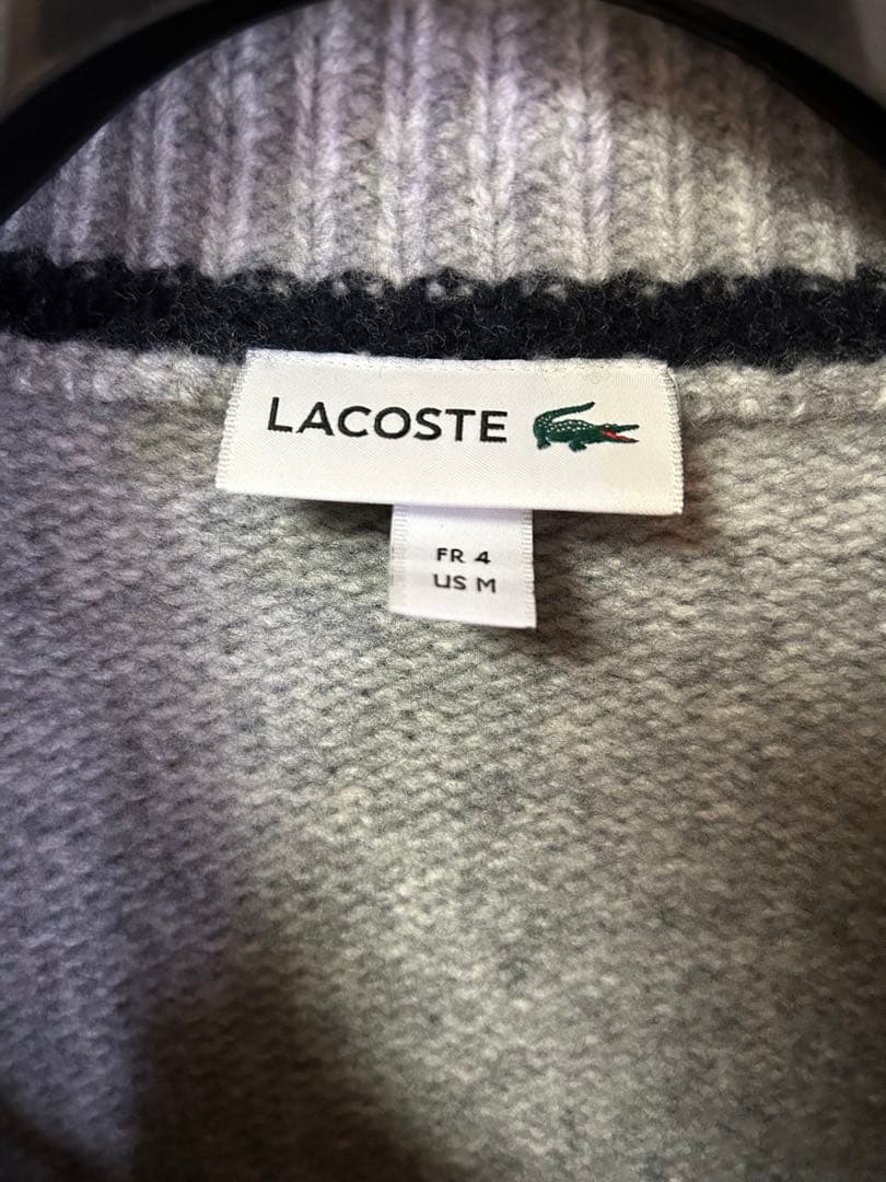 やんこ様LACOSTE クレイジー ニッティング ハイネック ジップカーディガン