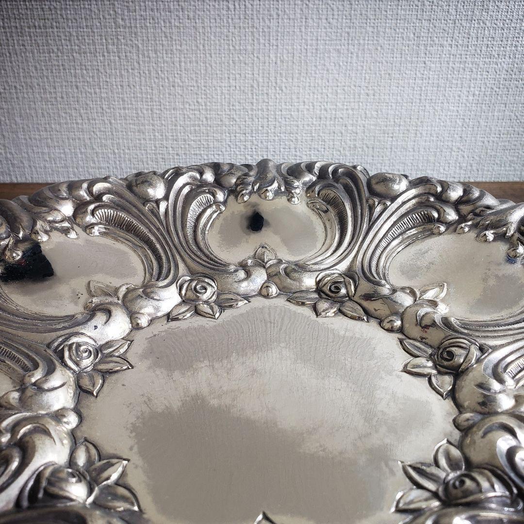 フルーツトレイ 果物皿 シルバープレート ミッドセンチュリー アンティーク