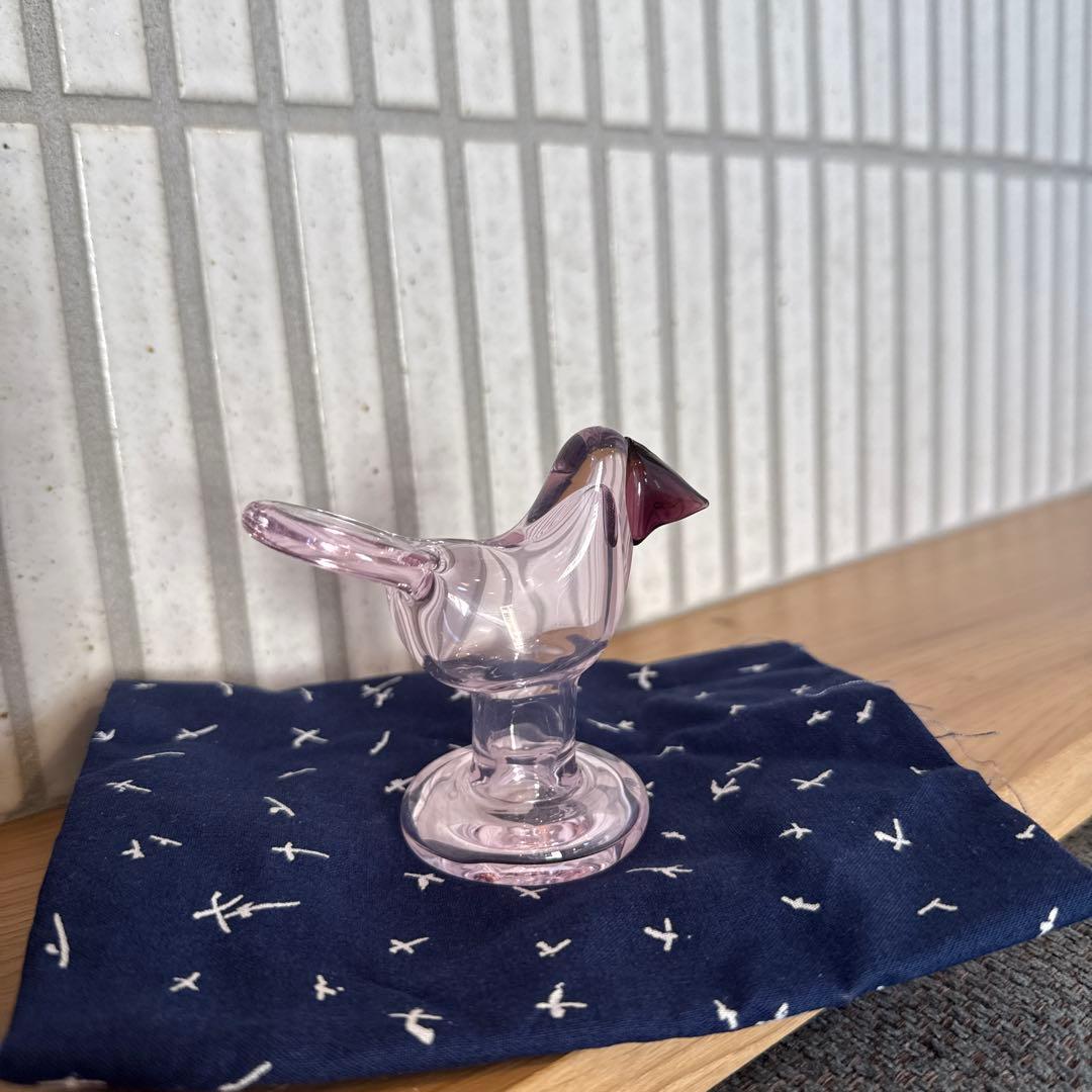 イッタラ　シエッポ　脚付き　ピンク×ダークライラック　バード