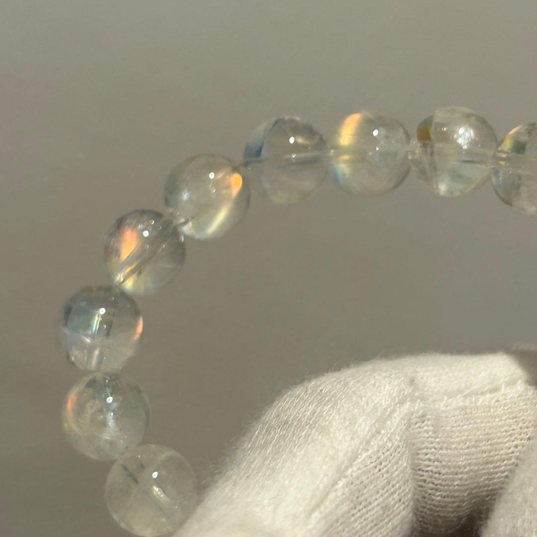 さ*い様 【新品未使用】マダガスカル産　レインボームーンストーン8mm 内径15