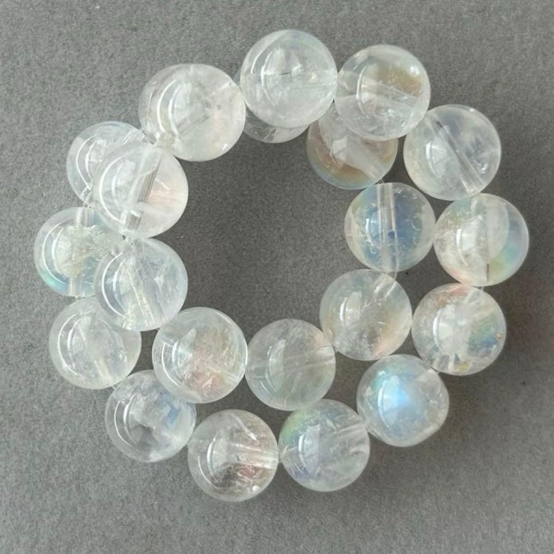 さ*い様 【新品未使用】マダガスカル産　レインボームーンストーン8mm 内径15