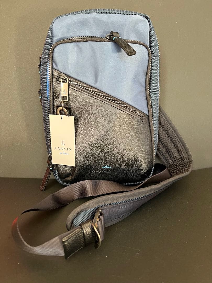 ランバンオンブルー ボディバッグ ワンショルダー レザー メンズ