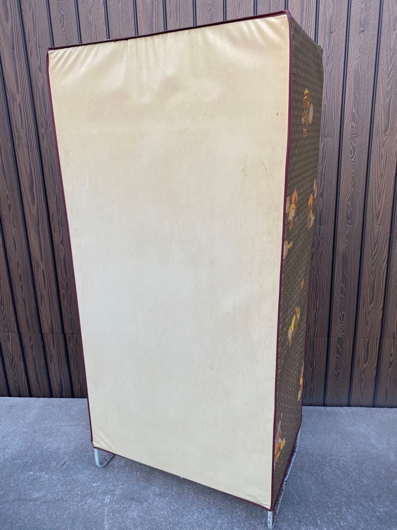 カバー付きワードローブ　レトロ　スチールラック　ビニールクローゼット　ファンシー