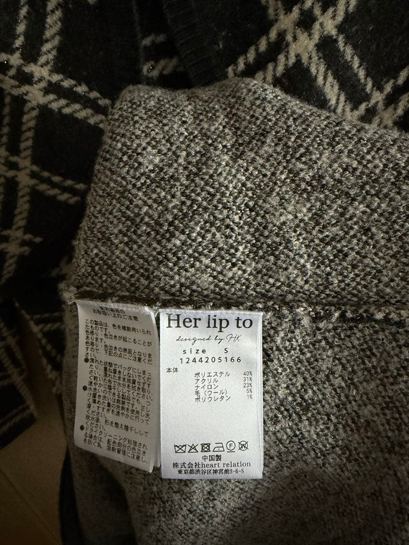 ワンピース Herlipto Pantheon Checked Knit Dress