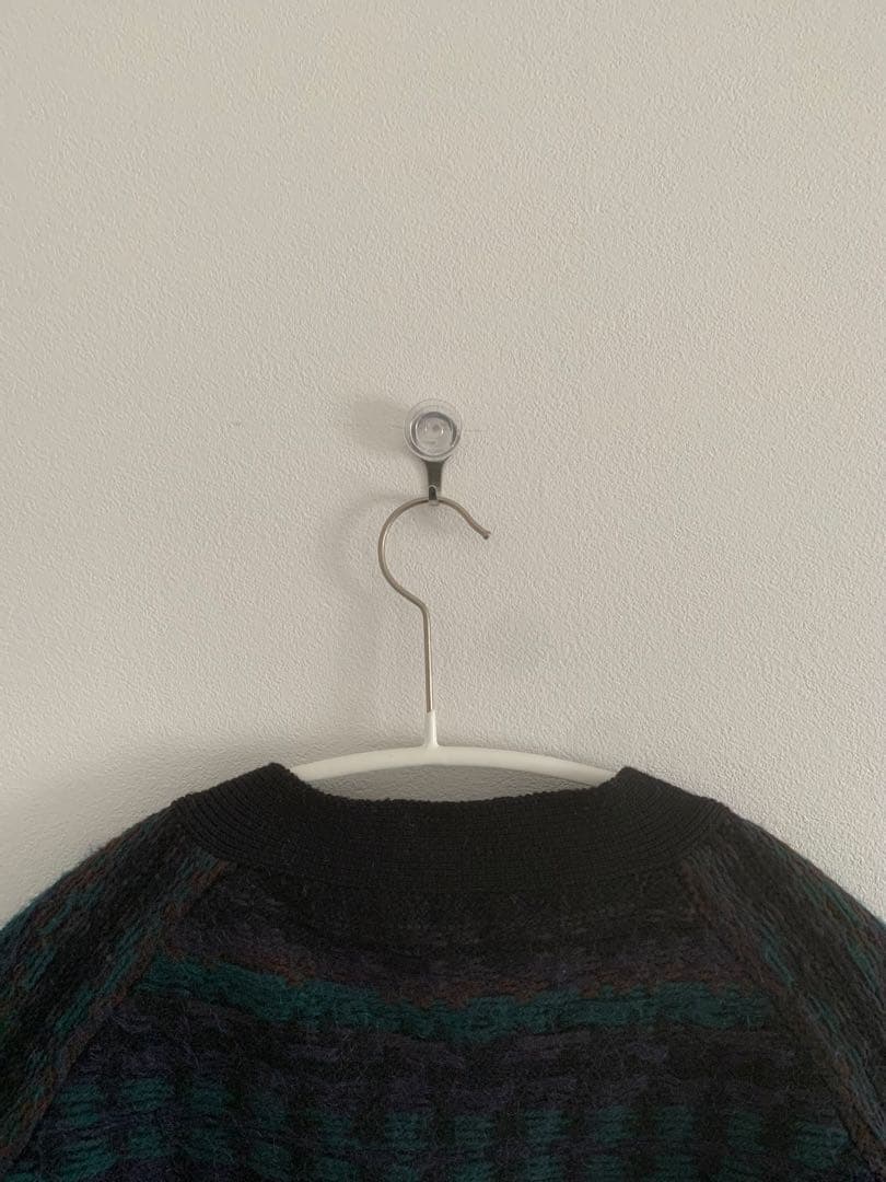 希少SAMPLE YOKE ジャガードニット カーディガン オーバーシルエット