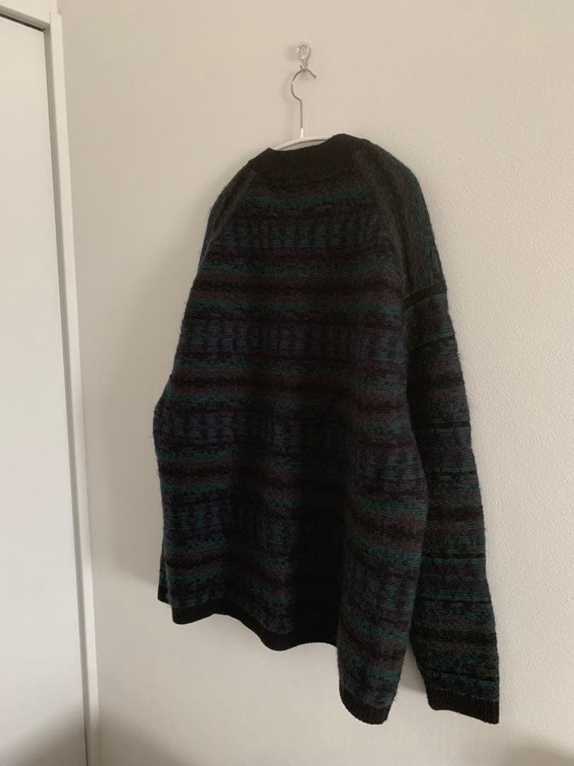 希少SAMPLE YOKE ジャガードニット カーディガン オーバーシルエット