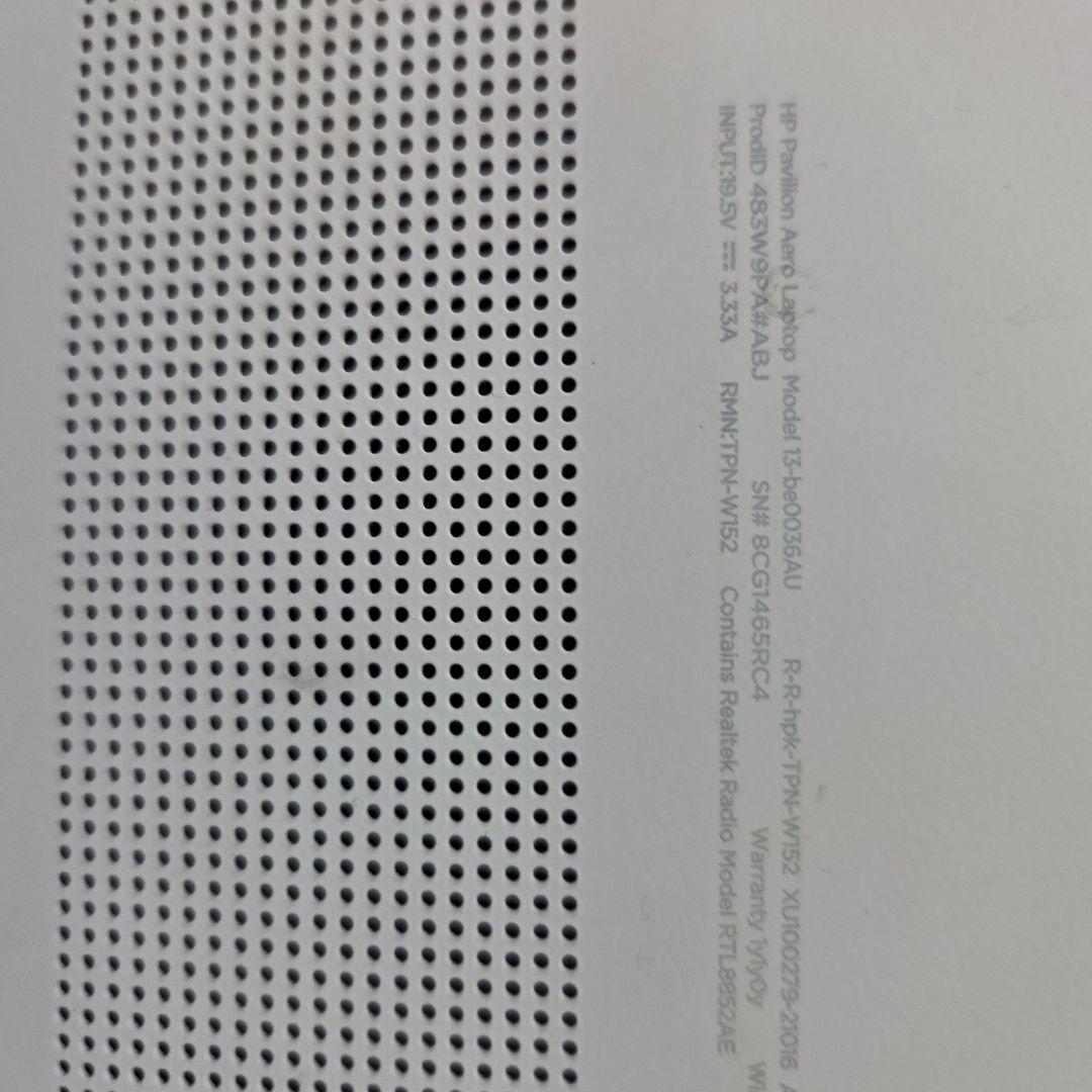 HP Pavilion Aero 13-be 　SSD外してあるジャンク