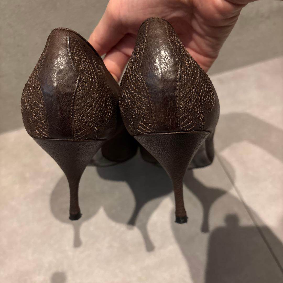 PRADA ダークブラウン パンプス　正規品