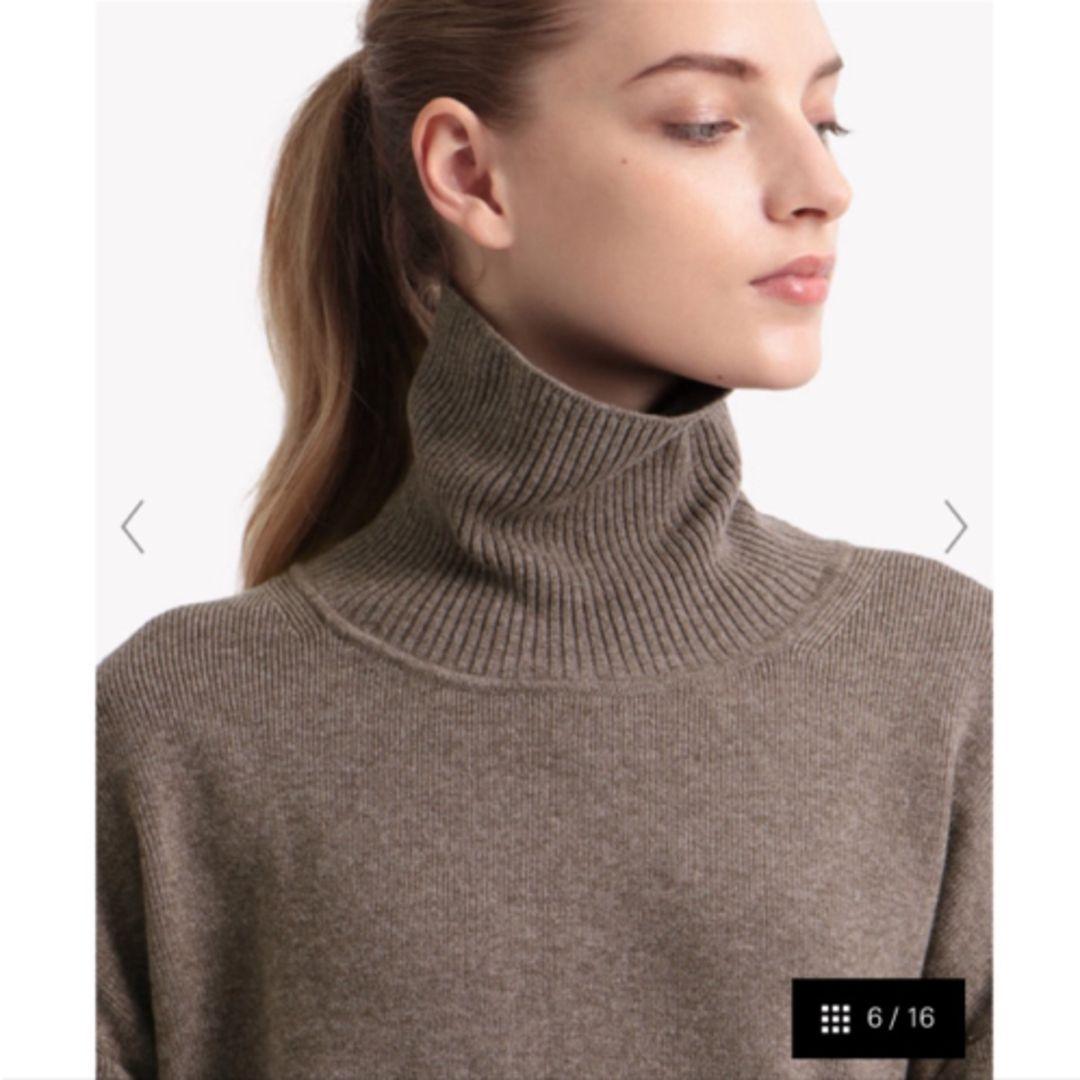週末お値下げ中　theory luxe コクーンシルエット タートルネックニット