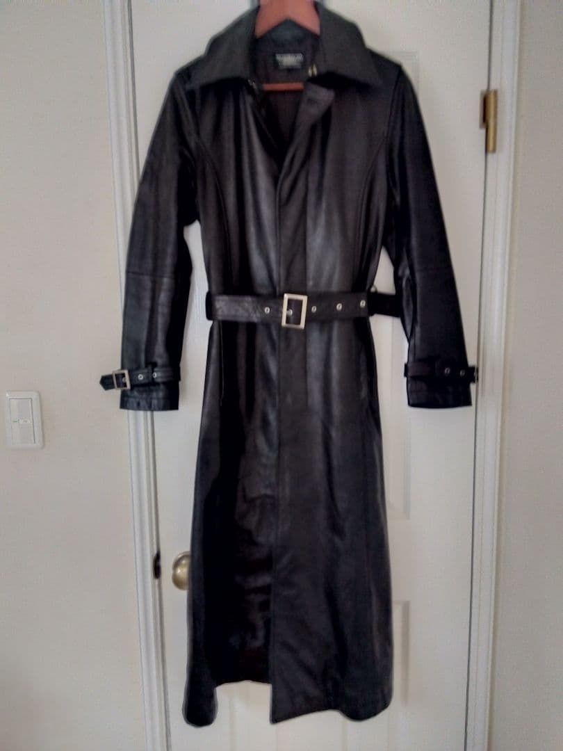 名作　トルネードマート　マキシ丈　レザーコート　状態良好　購入前要連絡