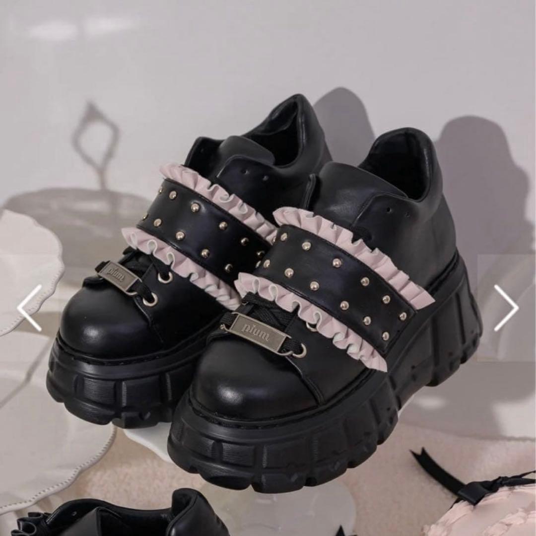 ♡pium ピウム フリルベルトボリュームスニーカー