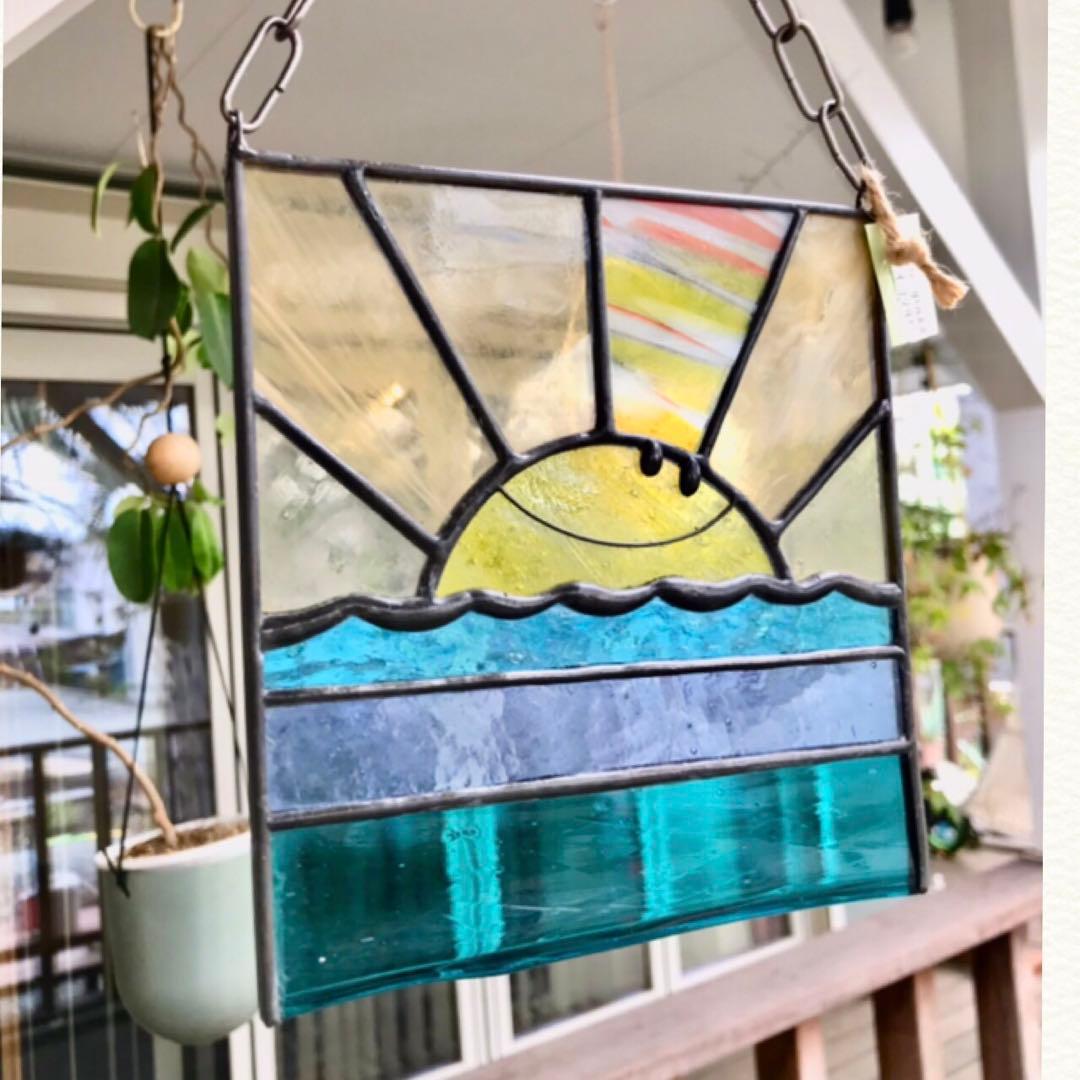 ステンドグラス　スマイル　パネル