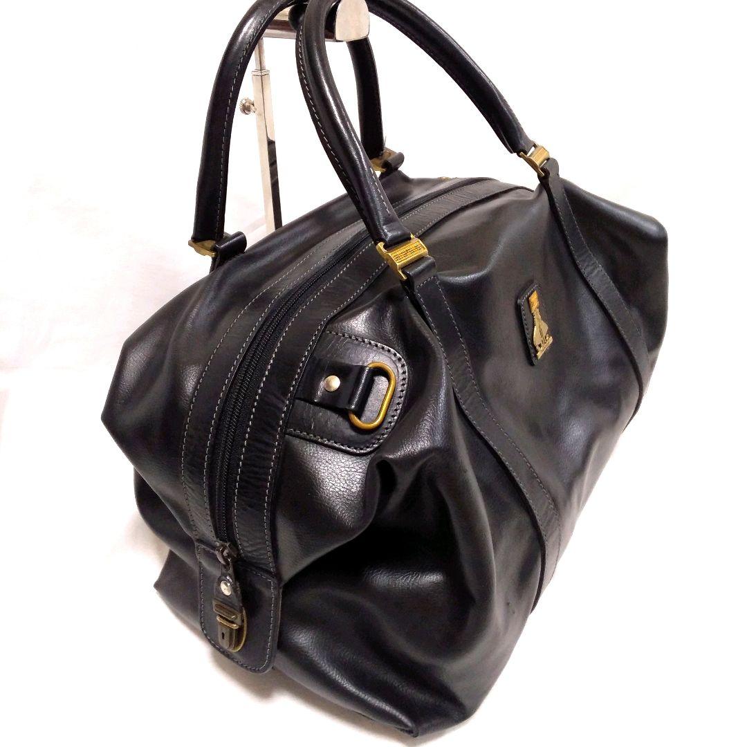 【希少】Burberry バーバリー　ボストンバッグ　ノバチェック　黒　大容量