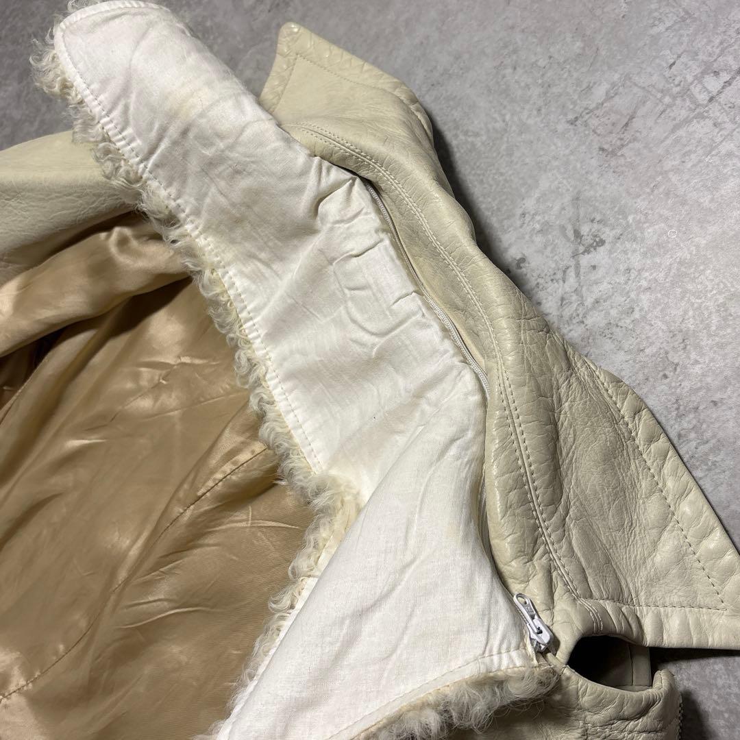 希少カラー Y2k GARRETT leather coat イタリア製 牛羊