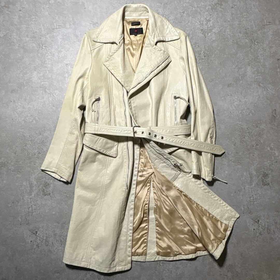 希少カラー Y2k GARRETT leather coat イタリア製 牛羊
