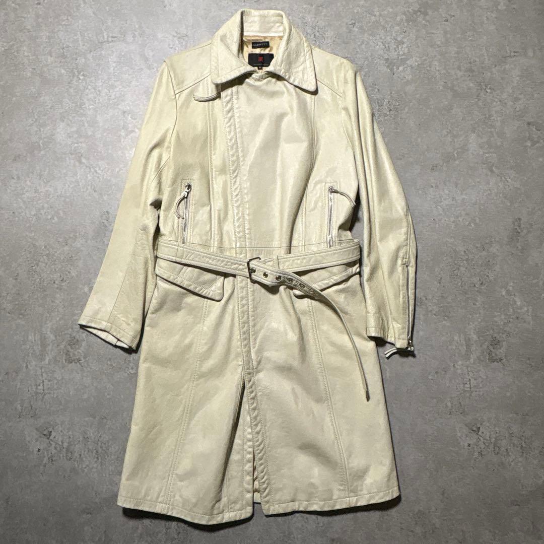 希少カラー Y2k GARRETT leather coat イタリア製 牛羊