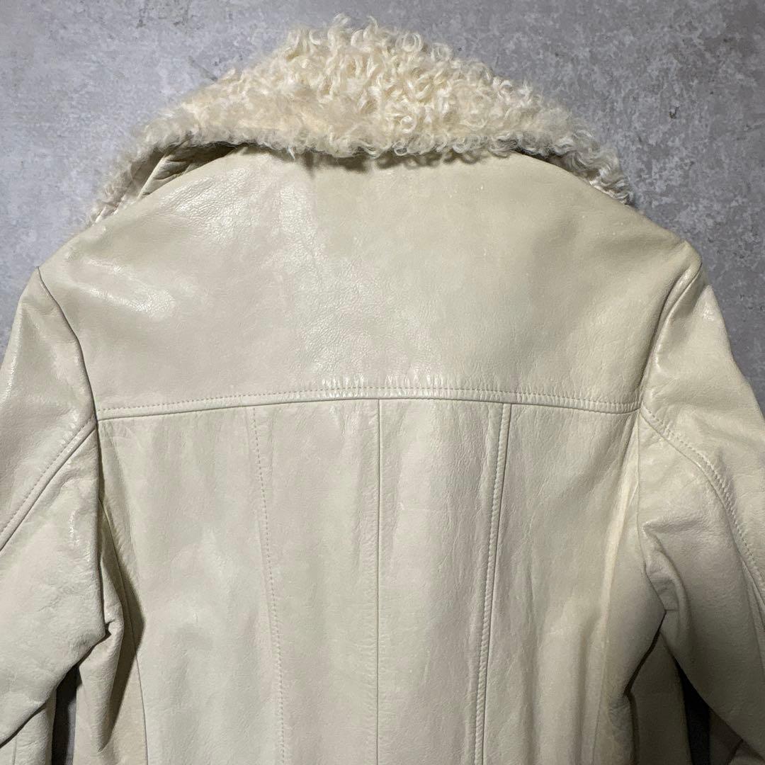 希少カラー Y2k GARRETT leather coat イタリア製 牛羊